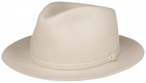 Klobouk Stetson Fedora Undyed Wool Bílý