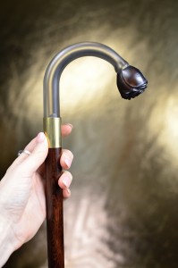 Vycházková hůl originální sběratelská s růží 