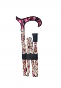 Vycházková hůl skládací Fayet Fleurs (86-96 cm)