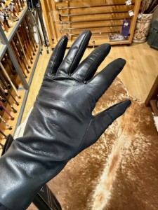 Luxusní dámské hladké rukavice s kašmírem