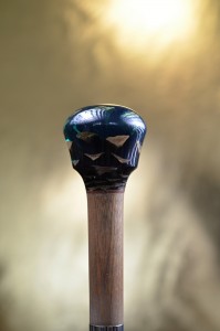 Vycházková hůl sběratelská s čepelí šiška