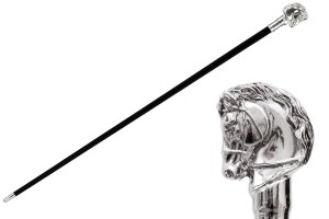 Sběratelská vycházková hůl Pasotti Horse silver