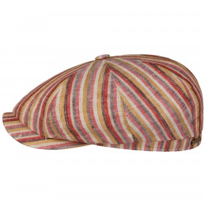 Bekovka Stetson Hatteras Linen Stripe Red Honey
