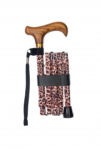 Vycházková hůl skládací Leopard (85-93 cm)