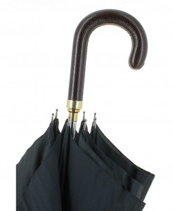 Deštník s čepelí a koženou rukojetí Fayet