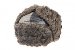 Zimní čepice s umělou kožešinou v hnědé Tonak 