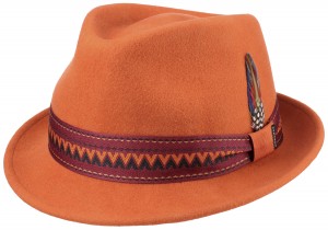 Klobouk Trilby Woolfelt Stetson oranžový