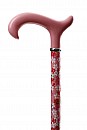 Vycházková hůl s nastavitelnou délkou Pink Flower