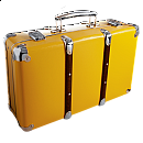 Retro střední nýtovaný kufr