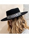 Klobouk černý Canotier Phoenix by Raceu Hats