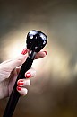 Vycházková hůl Black Apple Swarowski