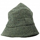 Klobouk Bucket Tartan v zeleno-černé