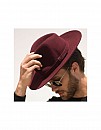 Klobouk Burgundy Salter Fedora by Raceu