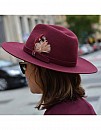 Klobouk Burgundy Salter Fedora by Raceu