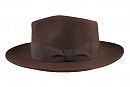 Klobouk Fedora Hermes hnědý