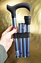 Vycházková hůl skládací Blue Sparkle (83-95 cm)