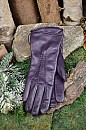 Rukavice zimní s ruční výšivkou Violet