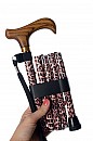 Vycházková hůl skládací Leopard (85-93 cm)