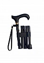 Vycházková hůl skládací krátká Black (71-81 cm)